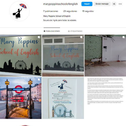 Instagram de Mary Poppins School of English